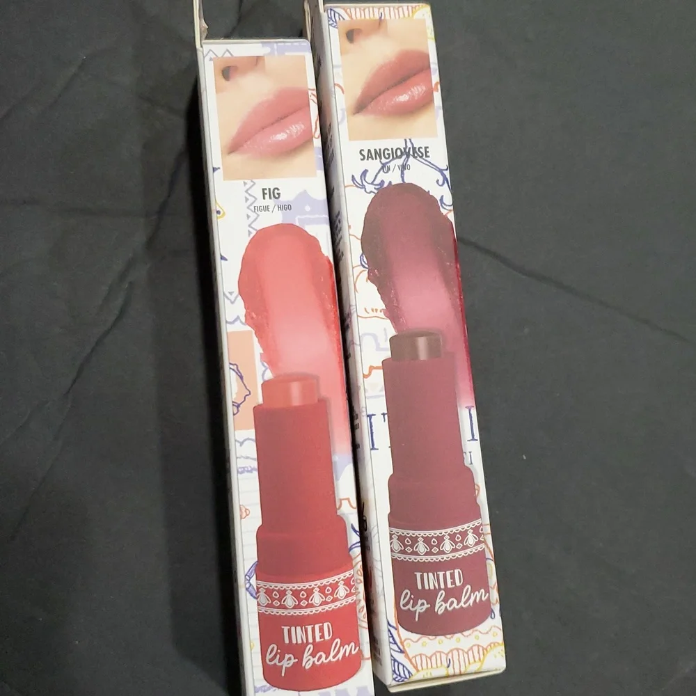 2pack Fig and Sangiovese vitamin E and Grape‎ seed oil infused tinted lip balms
